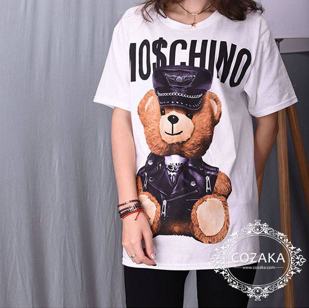 標準保証 2017ss MOSCHINO teddy モスキーノ テディＴシャツ Tシャツ/カットソー(半袖/袖なし)