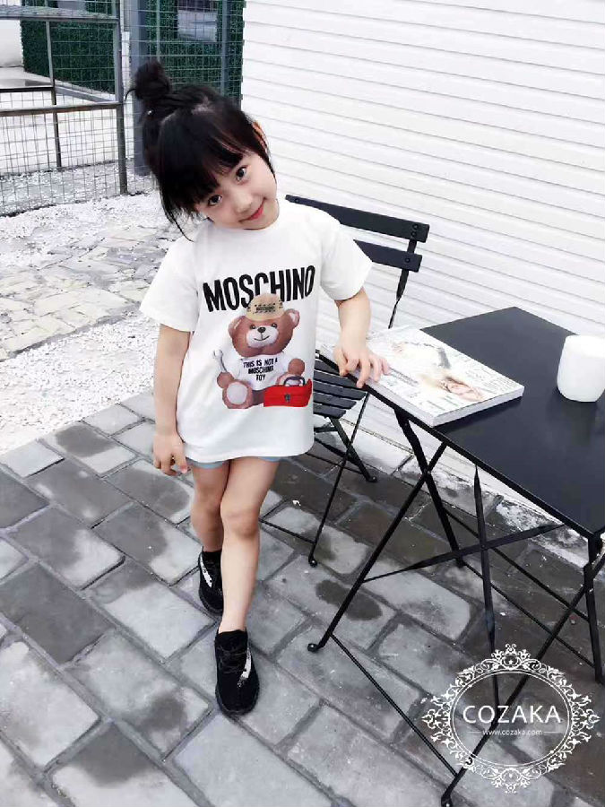 モスキーノ tシャツ キッズ 親子服 パロディ moschino 親子 テディベア