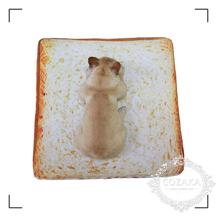 トースト型 犬猫用ベッド マット ペットクッション ふわふわ ドッグ用 座布団 小中大型犬ハウス 通販