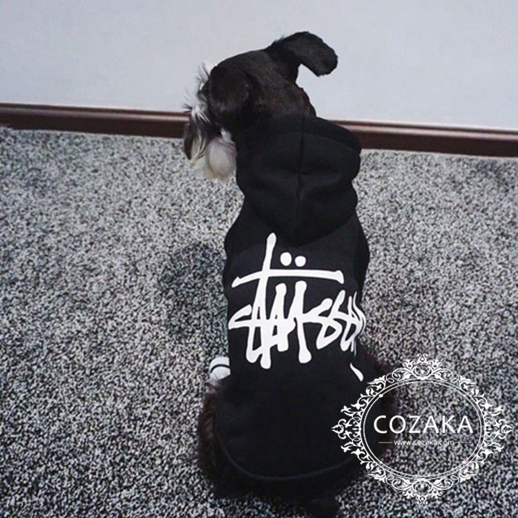 プルオーバー stussy ドッグウェア 黒 stussy ドッグ洋服 秋冬