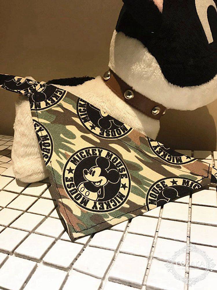 かわいい ミッキーマウス 猫用バンダナ 首輪 ディズニー 猫用バンダナ 三角