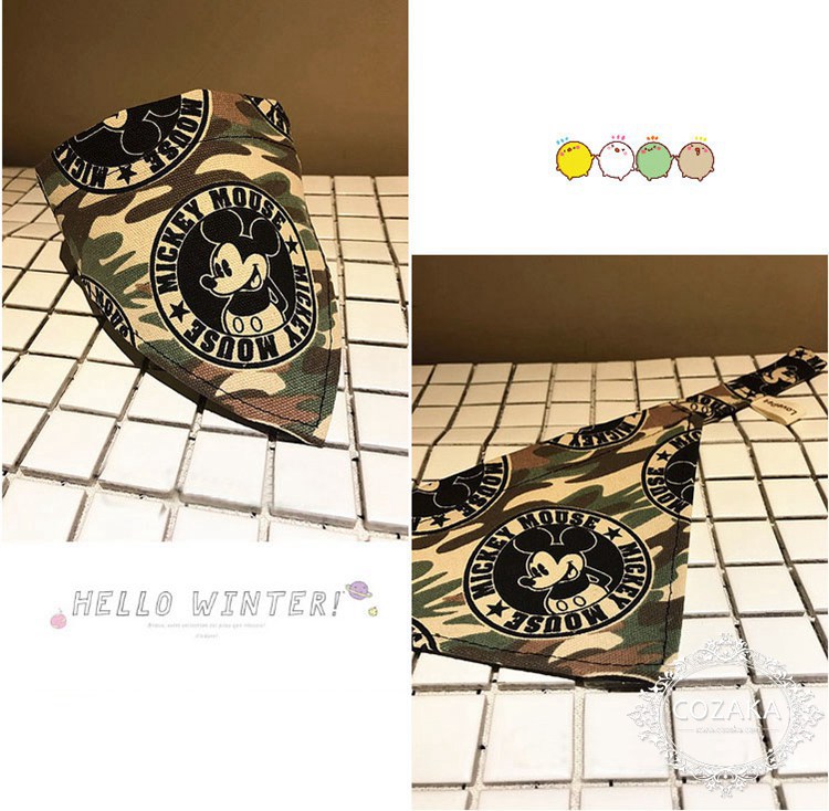 ディズニー 人気 犬用品 アクセサリー バンダナ おしゃれ 犬用三角ネッカチーフ ミッキーマウス