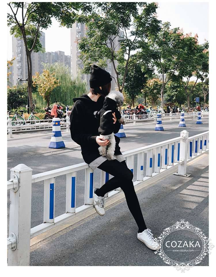 おしゃれ 犬とのお揃いコーデ パーカー 小型犬洋服 かわいい 防寒着