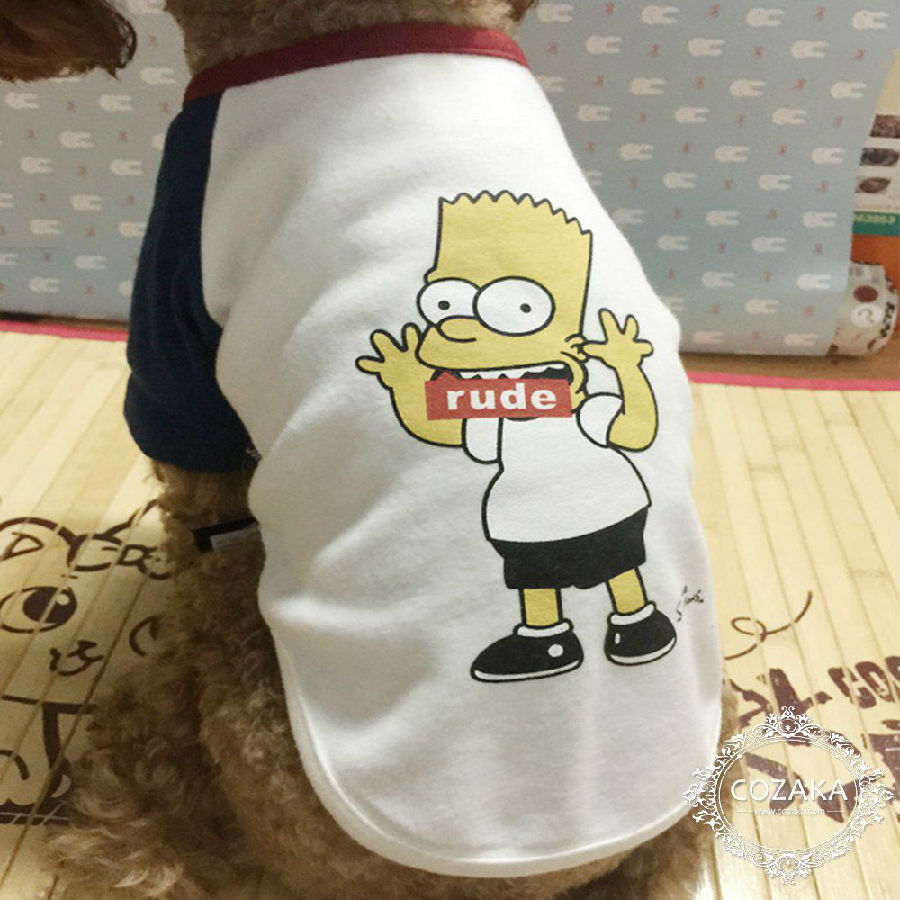 シンプソンズ 犬服 tシャツ