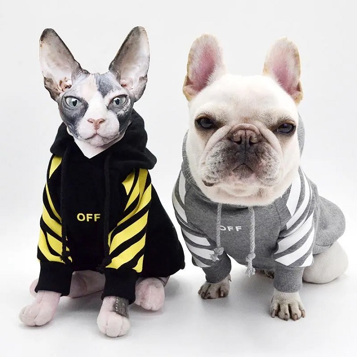 お飼い主と一緒 犬冬服 offwhite