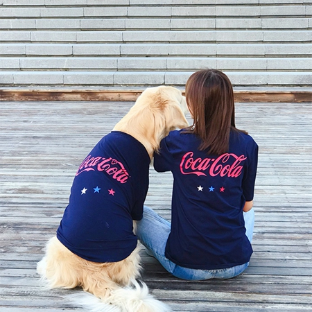 コカ・コーラ 犬服 Tシャツ お飼い主とのペアルック