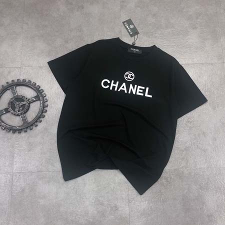 身幅43㎝CHANEL 転写Tシャツ シャネル tee coco 刺繍 Tシャツ シルク