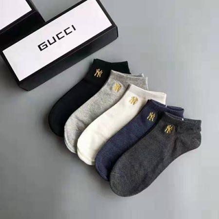 gucci ny メンズ カバーソックス 5足セット おしゃれ グッチ 