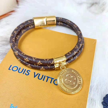 【美品】LOUISVUITTON レザーブレスレット