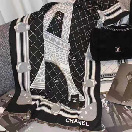 CHANEL ストールショール・カシミアシルク黒大幅最終値下げ後3日 - 小物