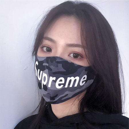 シュプリーム マスク 迷彩柄 オシャレ supreme デザインマスク sup