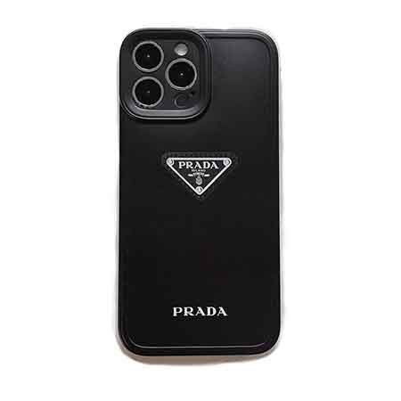 iPhone 14 max スマホケース 黒 prada 綺麗 iPhone 13promax/13 プラダ 