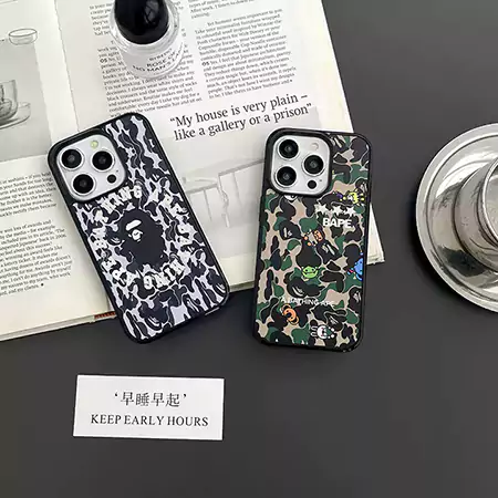 iphone17ア・ベイシング・エイプ iphone 16 スマホケース  ライチテクスチャ