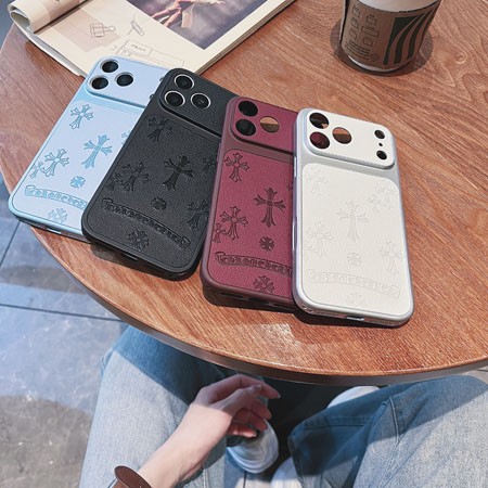 アイフォンiphone18 chrome hearts風 カバー 