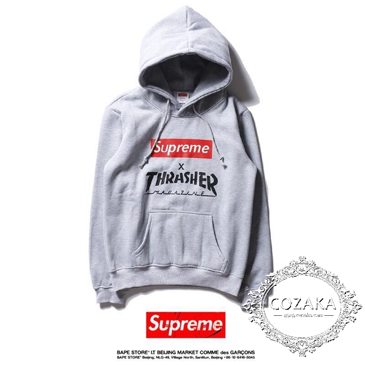 supremeｘthrasher フードパーカー