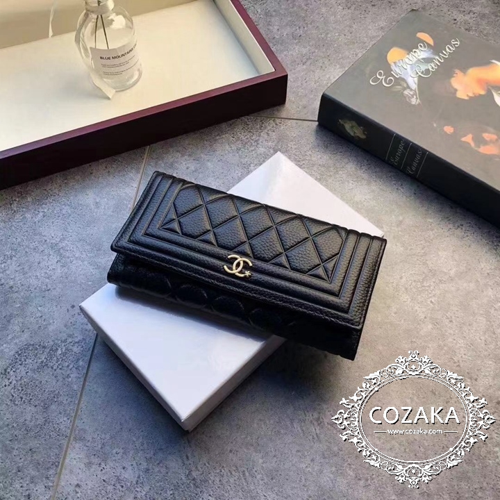 シャネル 長財布 レディース chanel 財布 二つ折り ウォレット レザー