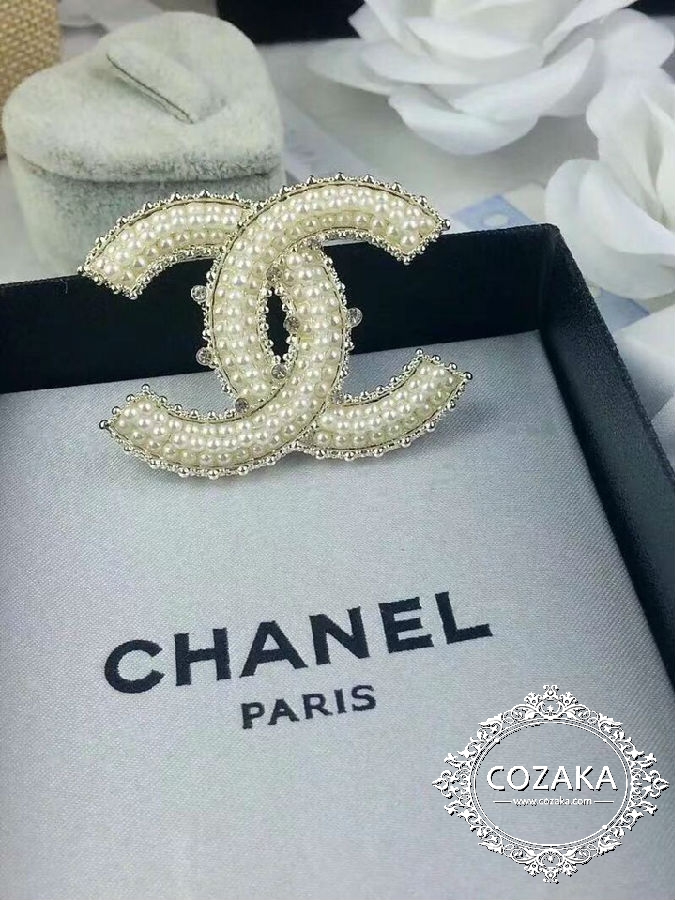 CHANEL ブローチ パール
