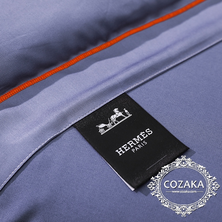 【COZAKA.com】hermes高級ベッドカバーセット高品質ブランド寝具-パープル