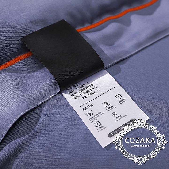 【COZAKA.com】hermes高級ベッドカバーセット高品質ブランド寝具-パープル