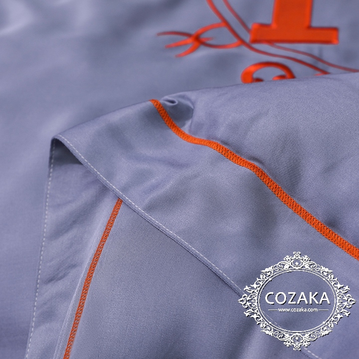 【COZAKA.com】hermes高級ベッドカバーセット高品質ブランド寝具-パープル