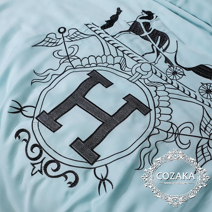 【COZAKA.com】Hermesエルメス高級ベッドカバーセット - ミントブルー