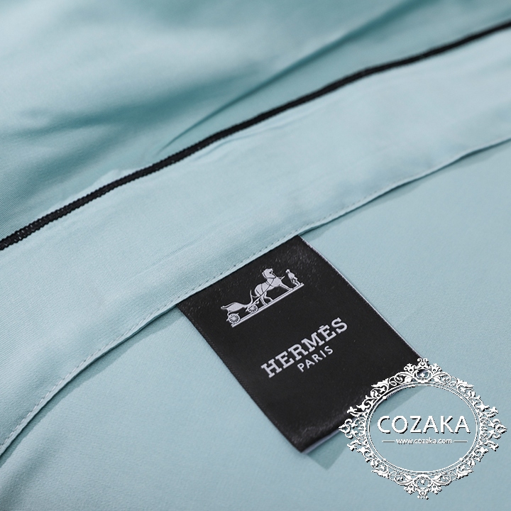 【COZAKA.com】Hermesエルメス高級ベッドカバーセット - ミントブルー