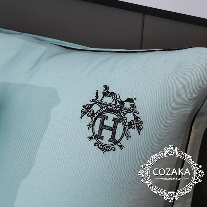 【COZAKA.com】Hermesエルメス高級ベッドカバーセット - ミントブルー