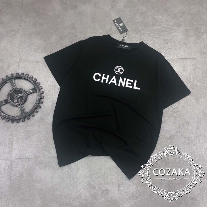 chanel シャネル 刺繍tシャツ オシャレ カップル ペアルック ccマーク