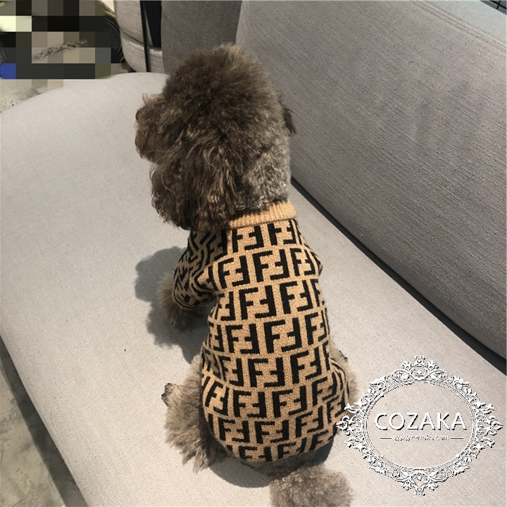 フェンデイ 犬服 オシャレ fendi 犬服 ペットセーター 犬の秋冬服 送料無料