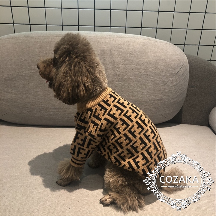 フェンデイ 犬服 オシャレ fendi 犬服 ペットセーター 犬の秋冬服 送料無料