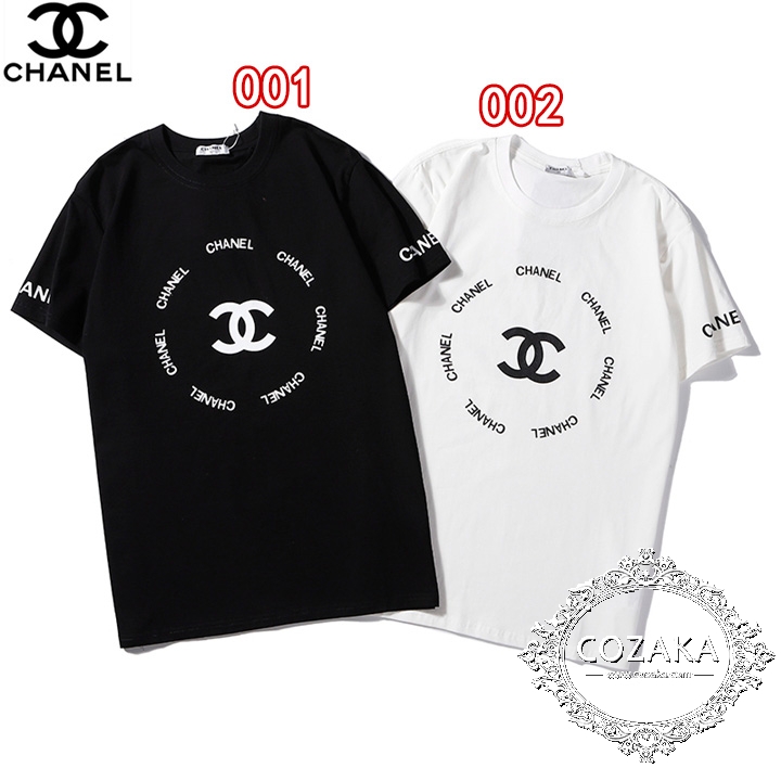 chanel 半袖tシャツ シャネル 丸襟 tシャツ chanel 夏服 chanel