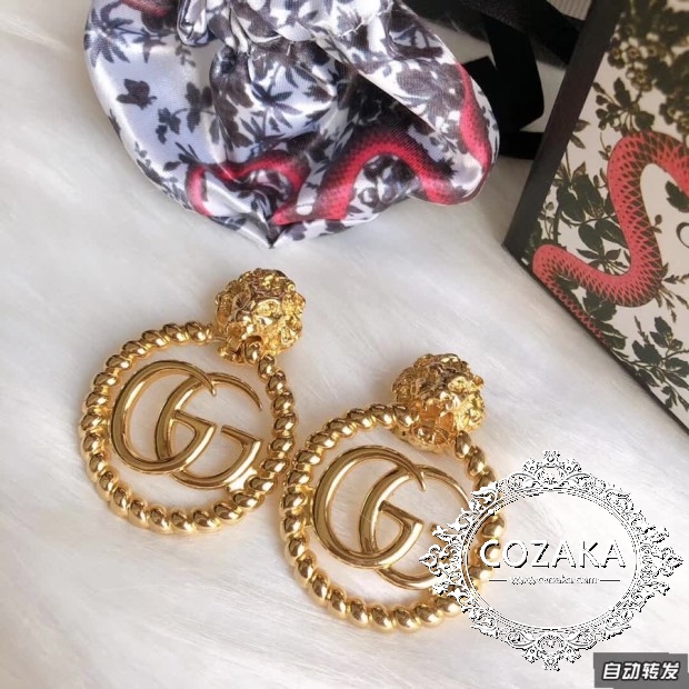 限定1点】グッチGUCCI GG マーモント ライオンヘッド イヤリング ...