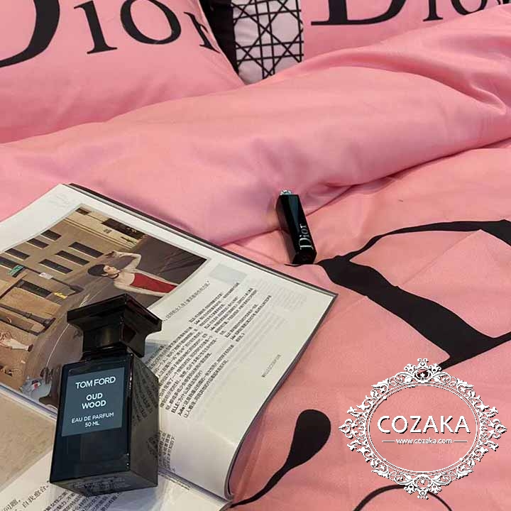 DIOR 柄ロゴプリント ベッドカバー