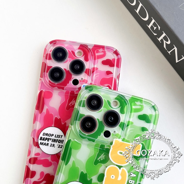 iphone15半透明スマホケース bape