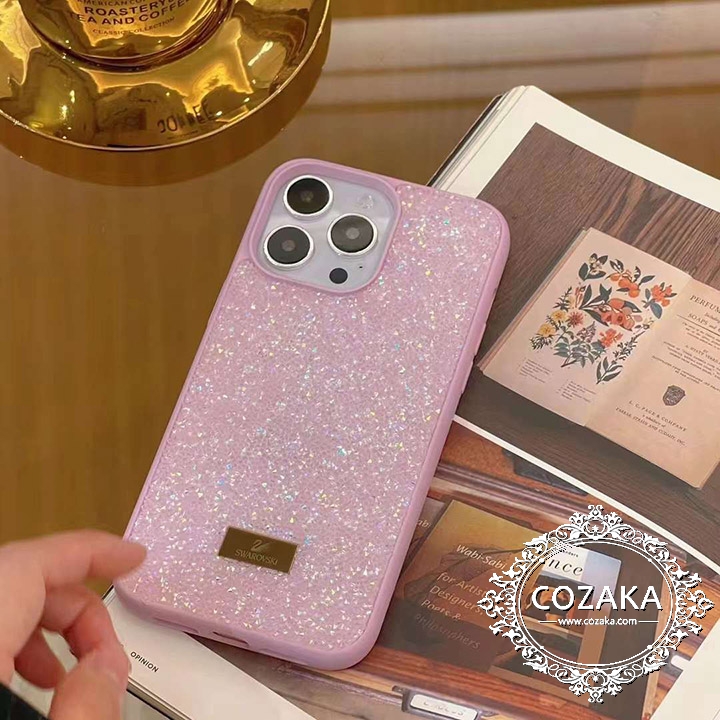 女性向けswarovski iphone15 15plus携帯ケース フラッシュふん ハイブランド スワロフスキー iPhone 14 アイホン14pro  maxカバー オシャレ女性愛用 アイホン13pro/13promax swarovski金属ロゴ付きカラフルケース スワロフスキー iPhone  12プロマックス携帯ケース安い