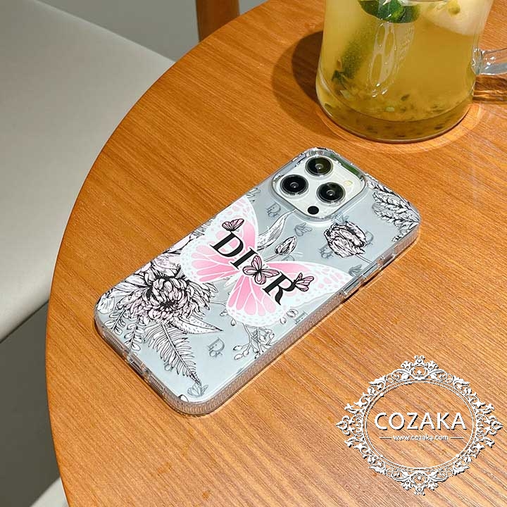 蝶結び柄 iphone15 pro カバー dior