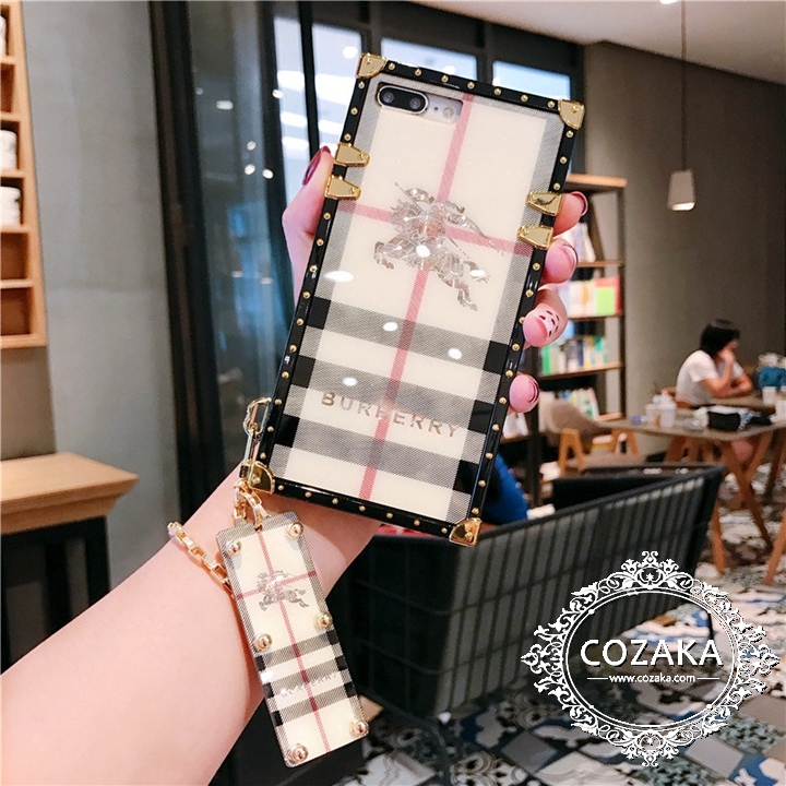 チェック柄ストラップ付き ケース