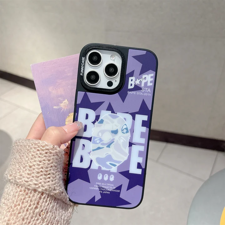 bape風 ブランド柄 iphone 15 プラス 携帯ケース