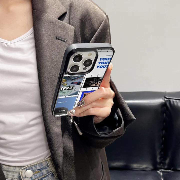iphone16プラス ザ・ノース・フェイス風 スマホケース 