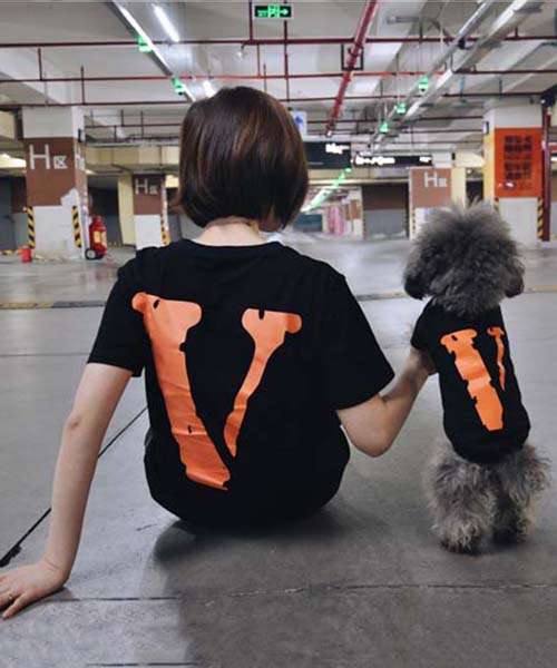 victory 犬服 プリントtシャツ,猫用 ストリート系 半袖,パロディ ペア用