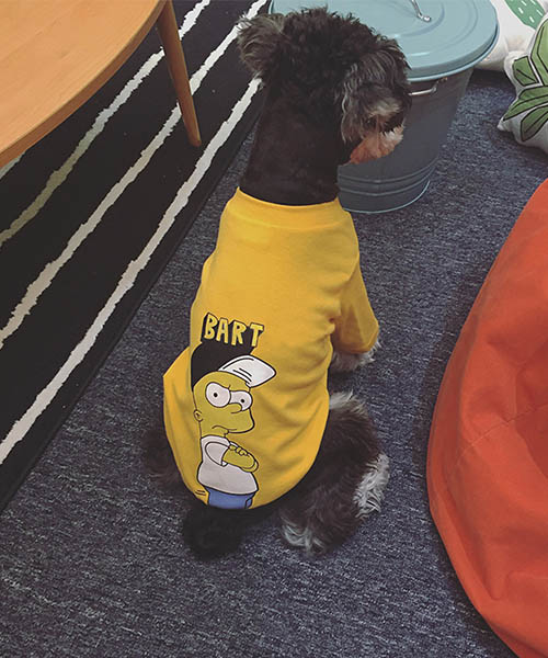 シンプソンズバート 犬服 スウェット,simpsons bart ドッグ用洋服 パーカー