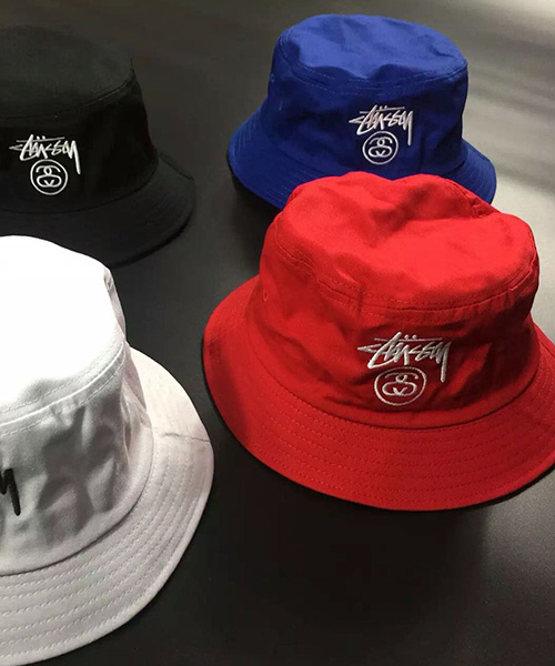 STUSSY バケットハット 隠しポケット付き - ハット