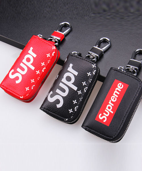 シュプリーム スマートキーケース 革 車用品 Supreme 車用キーケース 一本入れ おしゃれ